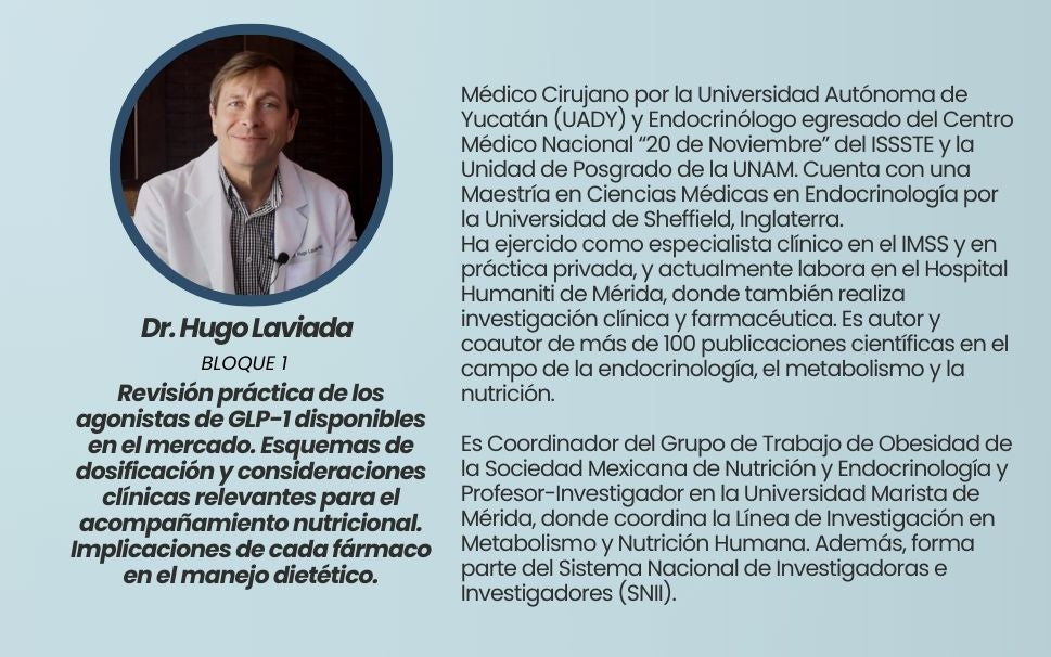 Taller Interdisciplinario: El Rol del Nutriólogo en Terapias con GLP-1 Integración médico–nutricional en la práctica clínica actual