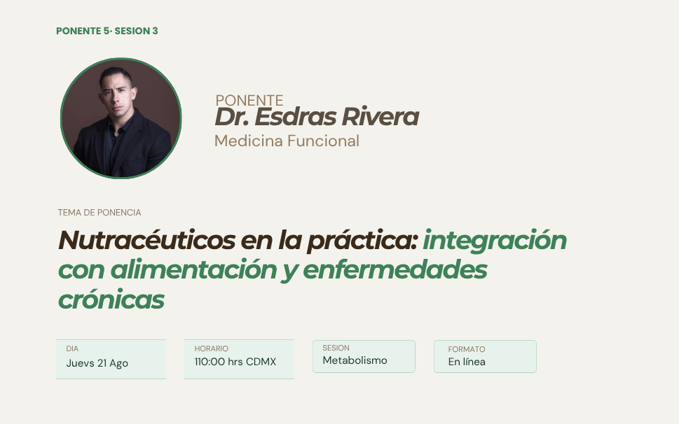 Introducción a la Medicina de Sistemas y bases científicas para la prescripción de Nutracéuticos.