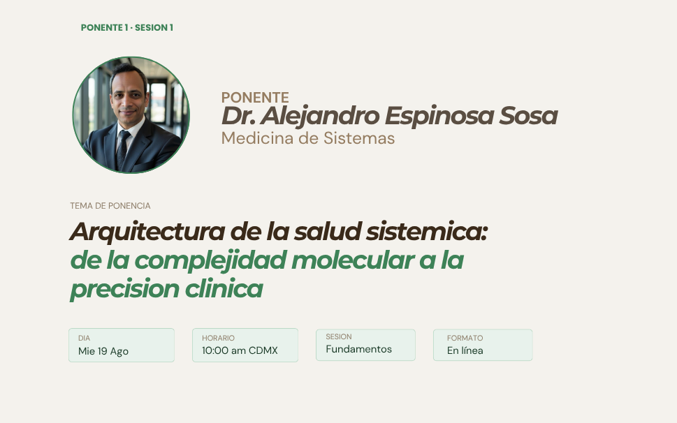 Introducción a la Medicina de Sistemas y bases científicas para la prescripción de Nutracéuticos.