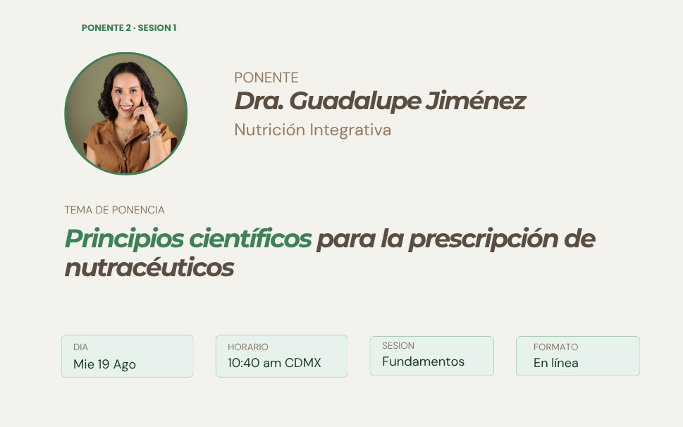 Introducción a la Medicina de Sistemas y bases científicas para la prescripción de Nutracéuticos.